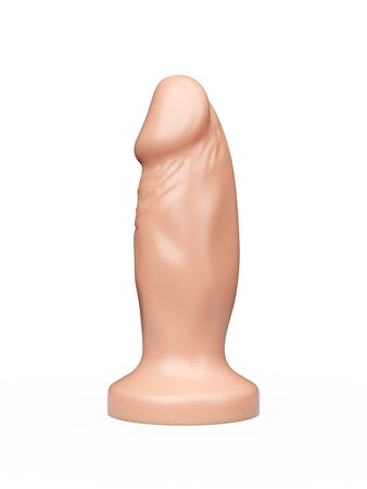 Телесная анальная пробка-фаллос - 12 см.